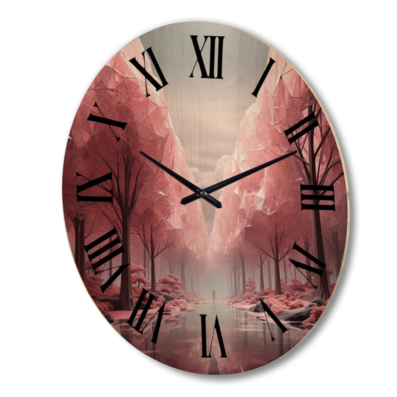 Horloge murale en bois massif Riveria, Très grand
