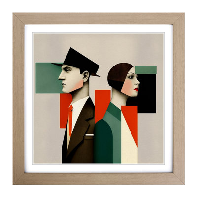 Lovers Suprematism - Framed Print