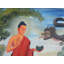 Bouddha Newari avec Nagraja (Thangka brocart)