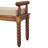 Amber Oak Leather Bench