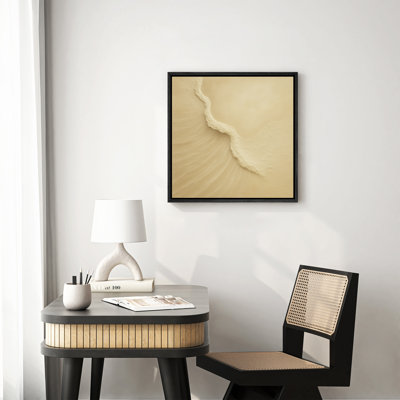 Art mural encadré sur toile - Impressions murales à texture abstraite pour chambre à coucher - 16 po x 16 po
