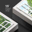 «Window Scenery Park with Green Trees», reproduction sur toile tendue-98466679