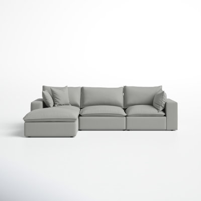 Ellaria 4 - Piece Modular Upholstered Reversible Chaise Sectional 