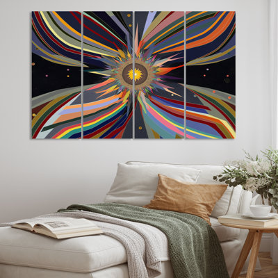 Pristine Spirit Spiritual Abstract II On Canvas 4 Pieces Print