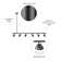 55" 6-Light Matte Black Adjustable Height Track Lighting with Pivoting Track Heads