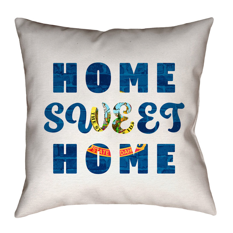 Coussin Katelyn Smith Home Sweet, 28 po x 28 po, Polyester/mÃ©lange de polyester - utilisation intÃ, Coussin décoratif