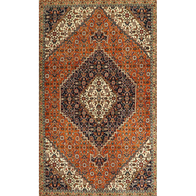 Tapis brun en laine touffeté à la main Derex