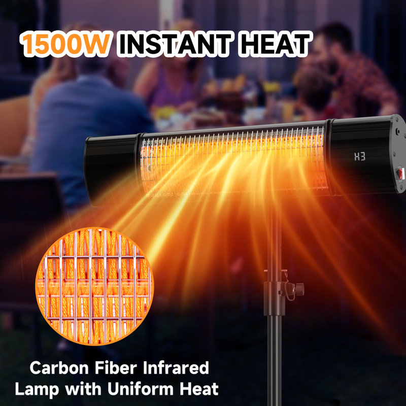 Chauffe-terrasse électrique infrarouge électrique mural 1500w