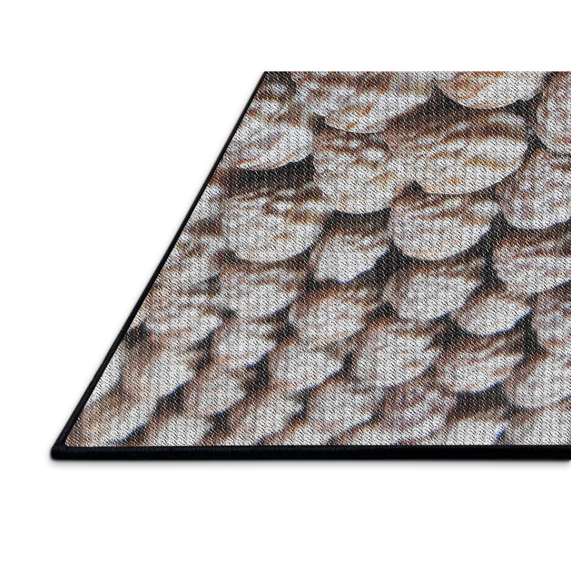 Tapis de zone brune à motifs, Rectangle 5 pi x 7 pi
