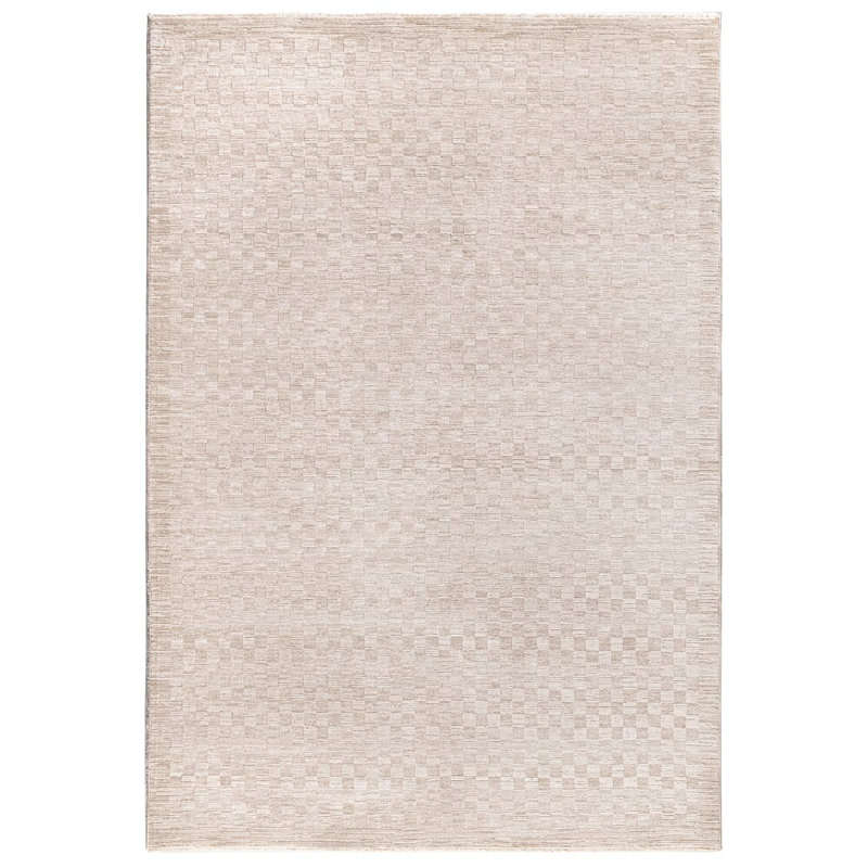 Asiatic Laurent Chequered Beige Area Rug, Rectangle 120 x 160 cm