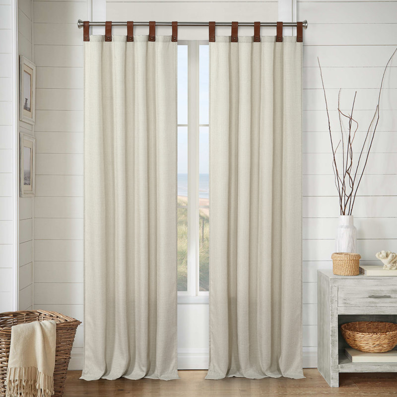 Hollman Semi Sheer Curtain Pair, Linen