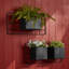 20"L Black Metal Vertical Wall Planters, Planter Stands (KD)