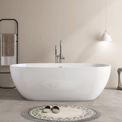 Baignoire de trempage autoportante 71 po en acrylique