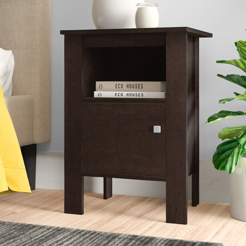 Mattews Accent Table, Side, End, Nightstand, Lamp, Storage, Living Room, Bedroom, Laminate, Cappuccino