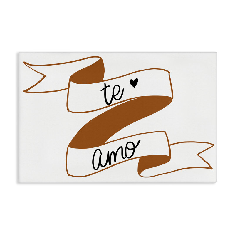 «Te Amo con Cinta», art mural sur toile par SD Graphics Studio, H 16 po x l 24 po