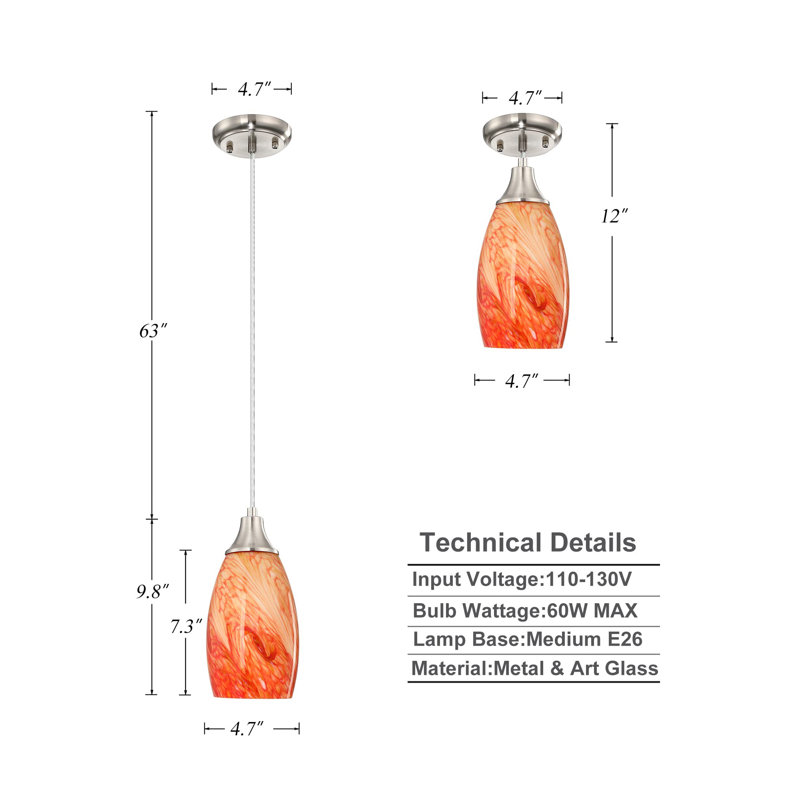 Luminaire suspendu 1 paquet Kaite