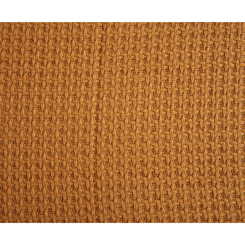 Couverture en coton, Grand, Natté jaune, 6