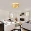 Ventilateur de plafond réversible à 6 vitesses avec abat-jour en rotin Reed pour le salon de la chambre à coucher-864281536
