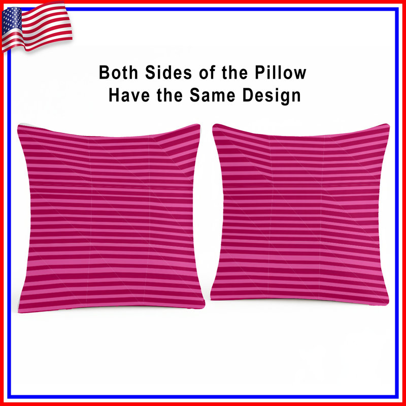 Stripes Throw Pillow, Pattern Double Sided Pillows, 20 x 20 inches