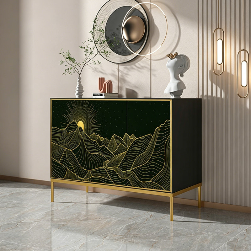 Armoire de rangement de salon en bois massif