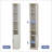Tall Slim Storage Cabinet with 6-Tier Shelves, 1 Door, and 2 Adjustable Shelves for Efficient Space Utilization and Modern Aesthetics