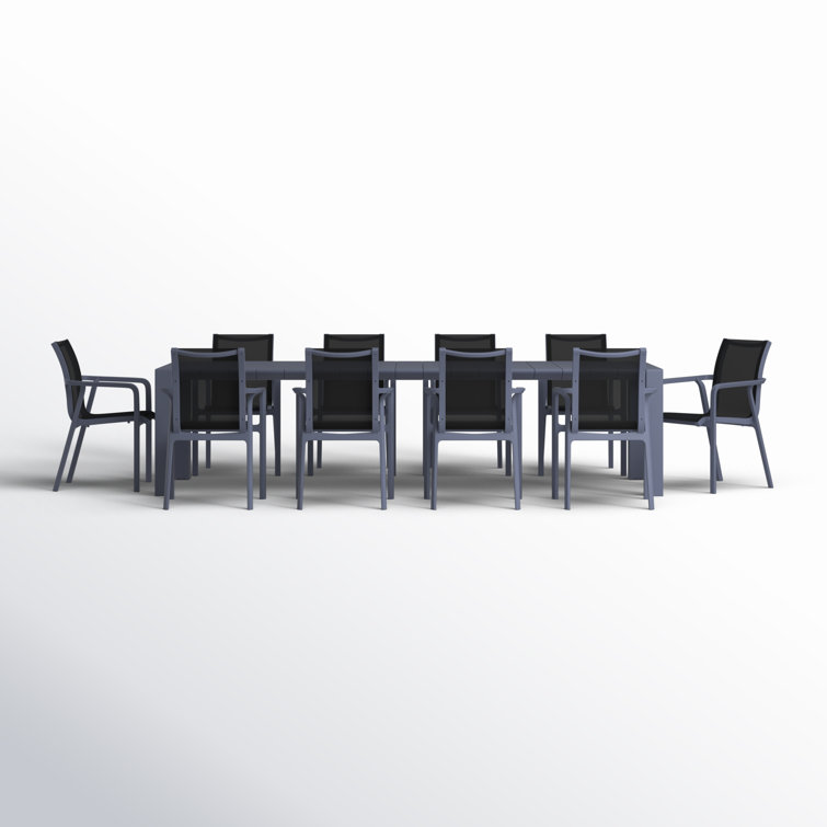 Farrah 118'' Rectangular 10 - Person Outdoor Dining Set