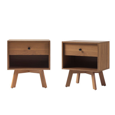 Bradgate 1-Drawer Nightstands with Storage Cubby