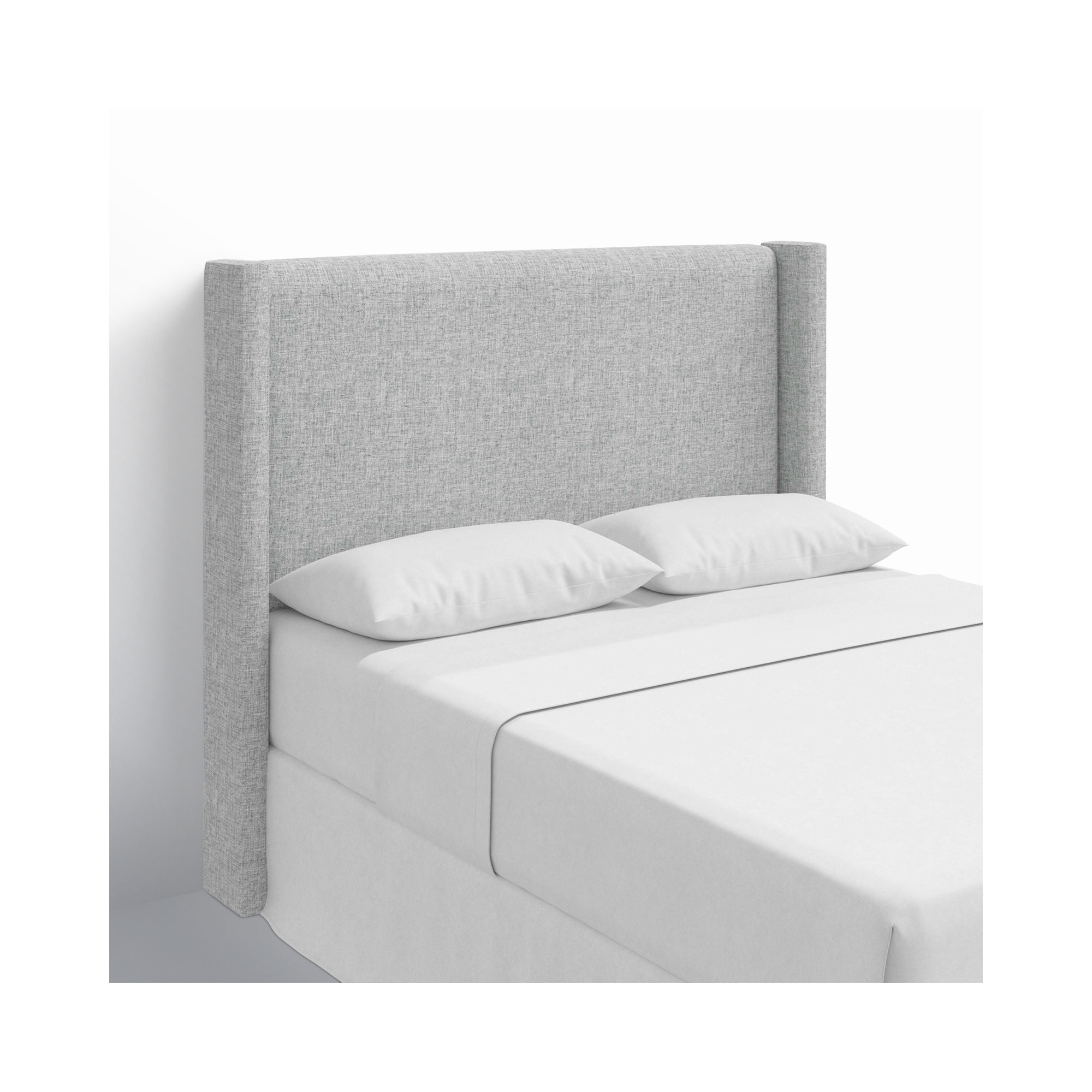 Hanson Upholstered Headboard, Full, Zuma Pumice Textured Linen