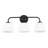 Dorinda 3-Light Vanity Light in Matte Black with Opal Glass-161744256