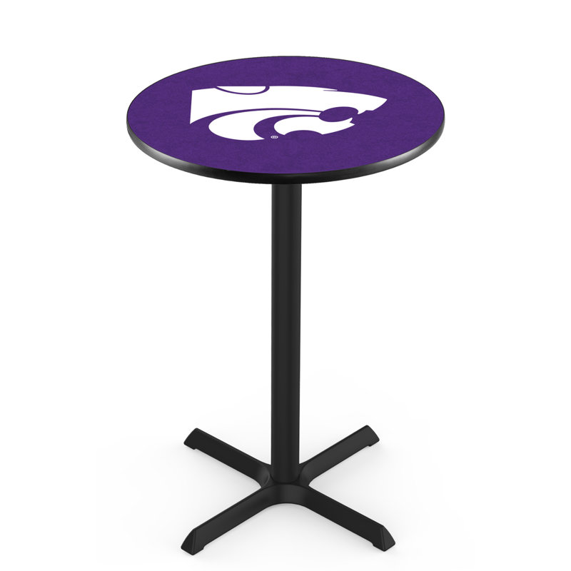 NCAA Round Metal Base Dining Table, Kansas State University