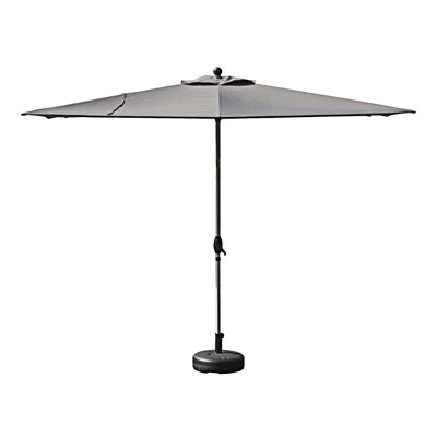 Parasol de patio rectangulaire avec fonction d'inclinaison à manivelle