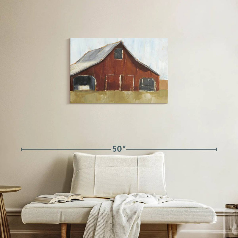 Lilie Rustic Red Barn I, 20" H x 30" W
