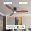 Ventilateur de plafond à DEL 52 po intérieur / extérieur à intensité variable avec lumière et télécommande-170659035