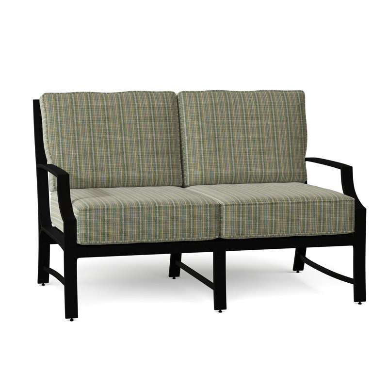 Seal Cove Outdoor 2 - Seat Loveseat, Textured Black, Canvas Spa Sunbrella® Canvas