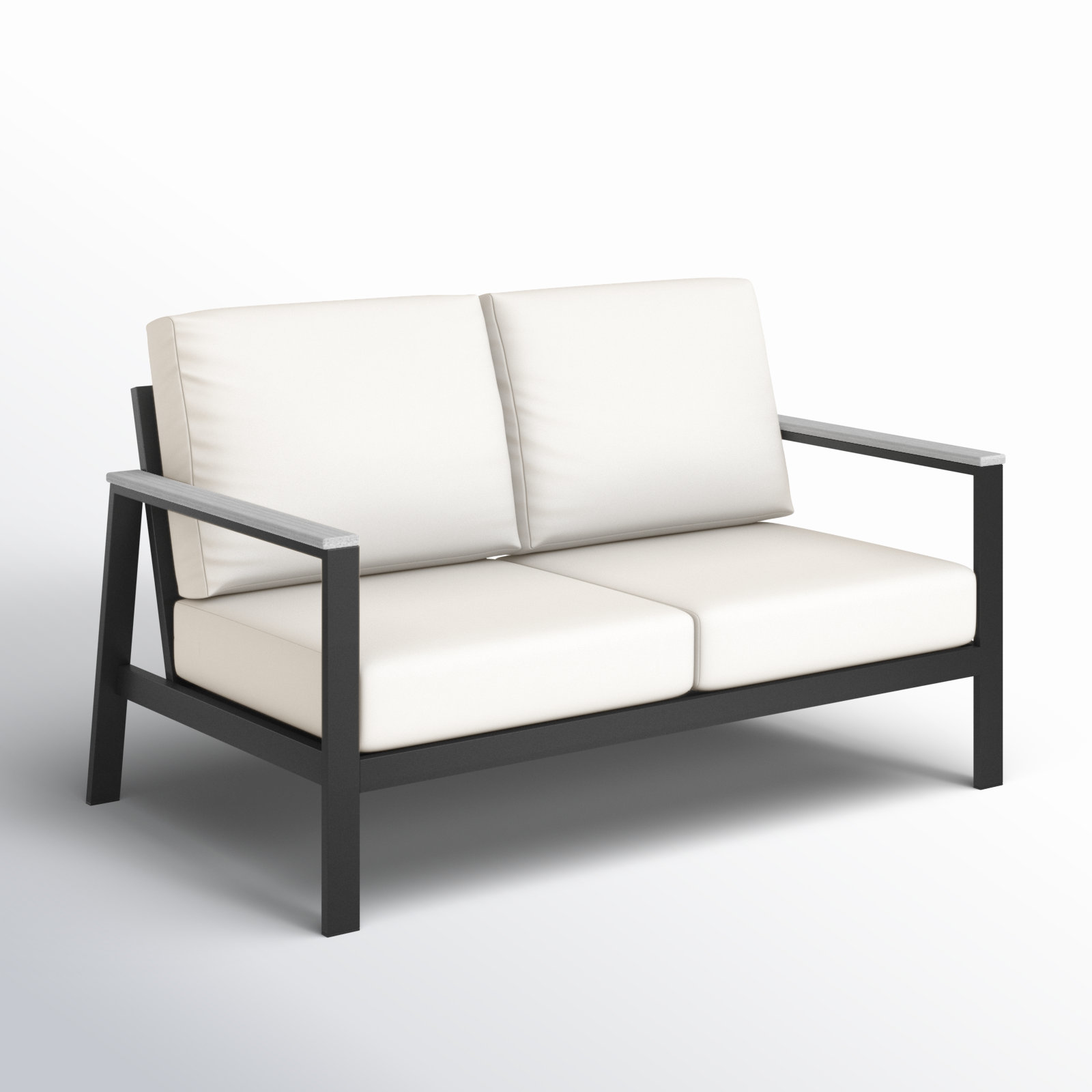 Townsend 55" Sunbrella® Patio Loveseat, Canvas Navy Sunbrella® Canvas, No, None