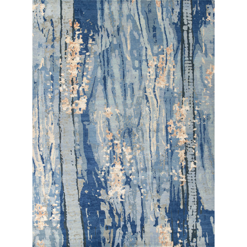 Contemporary Abstract Area Rug, Rectangle 9' x 12'
