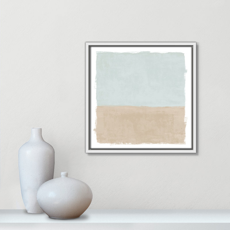 Sable et ciel I - reproduction carrée de Vesrion par Natalie Carpentieri, H 13,5 po x l 13,5 po, Blanc