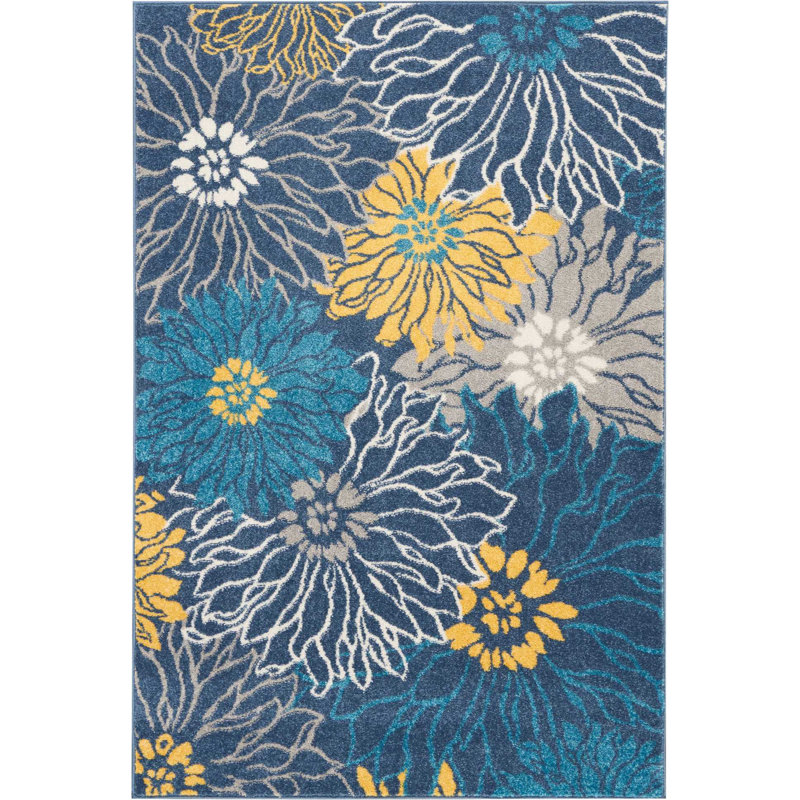 Tapis bleu Augusta, Rectangle 3 pi 9 po x 5 pi 9 po