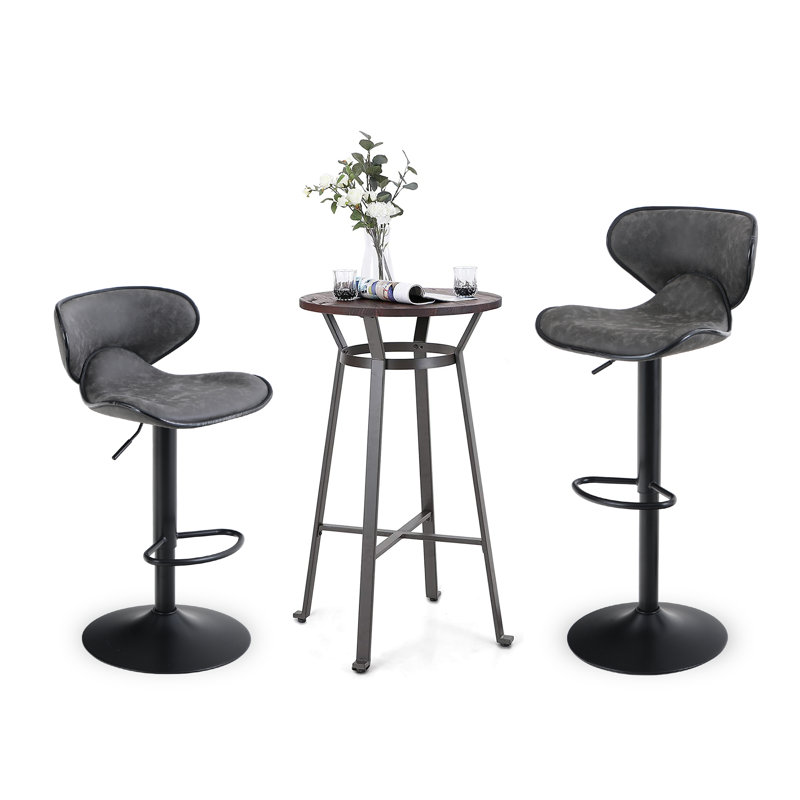 2 - Person Solid Wood Top Four Leg Base Dining Set