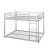 Low-Profile Metal Bunk Bed Equipped With An Access Ladder-2068313893