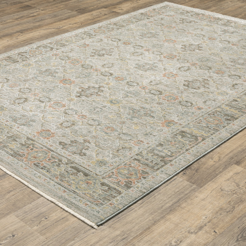 Tapis beige / multicolore Kula, Rectangle 6 pi 7 po x 9 pi 9 po