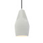 Radiance - grand luminaire suspendu 1 lumière Crease - blanc brillant (extérieur et intérieur du luminaire) - noir mat - ampoule remplaçable - cordon noir-1489041083-1489503413-1489041066