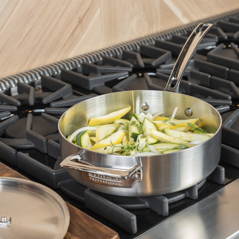 Viking Professional 5-Ply Saute Pan with Lid, 3.4 Qt.