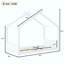 Lit de maison avec lattes de soutien, cadre de lit de maison en bois massif pour enfants, pas de sommier tapissier et structure d'ouverture-1990435145-1990435140