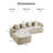 Chenille Boneless L-shaped Sectional Sofa With Curved Armrests And 4 Pillows, , Space-saving Compressed Design, Left-facing-1790057363