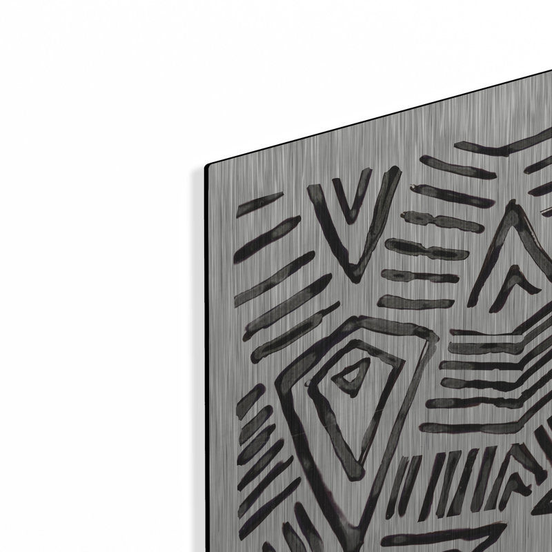 «Tribal Panel» par Stellar Design Studio, art mural en métal, H 12 po x l 24 po