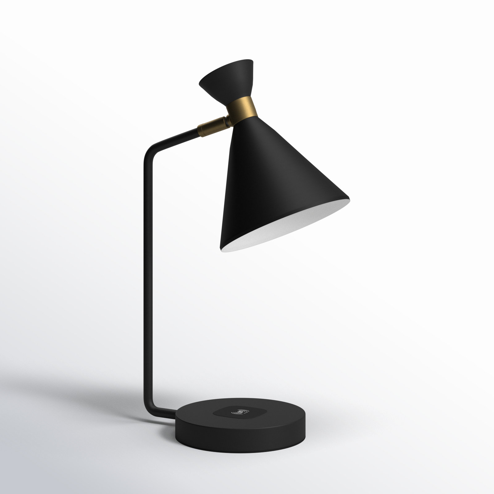 Hammond Desk Lamp, Black/Antique Brass