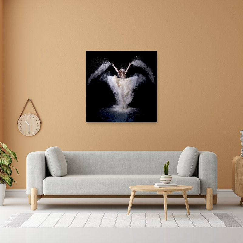 Ethereal Powder Dance Dramatic Ethereal Abstract Wall Art Print 1 Piece Wrapped Canvas Wall Art, 121.92cm H x 121.92cm W