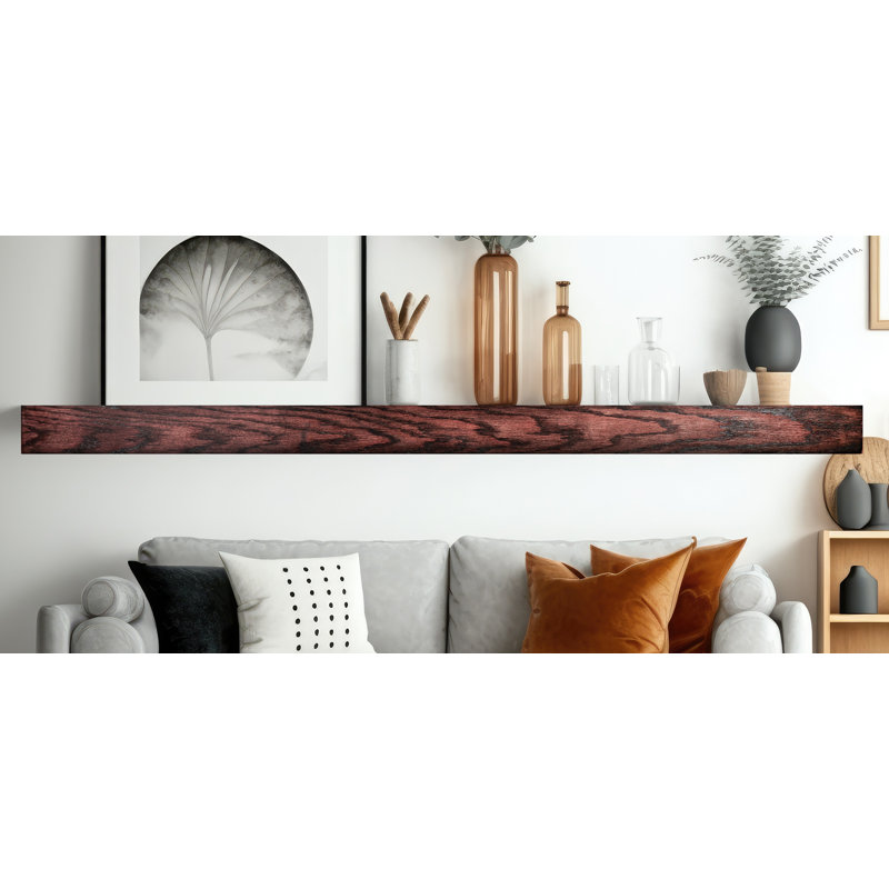 Fidelio Oak Floating Shelf, Black Cherry, 3" H x 42" W x 6" D