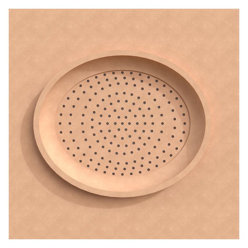 Rainstone Paintstone - Paintable Ceiling Rain Shower, Oval